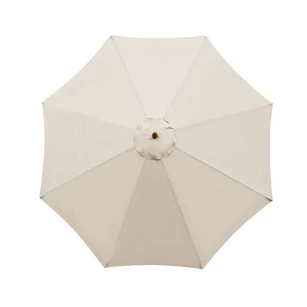Utskiftbar parasollduk 3M 8 spiler Polyester Vanntett UV30+ Ventilert for hagebasseng balkong Beige