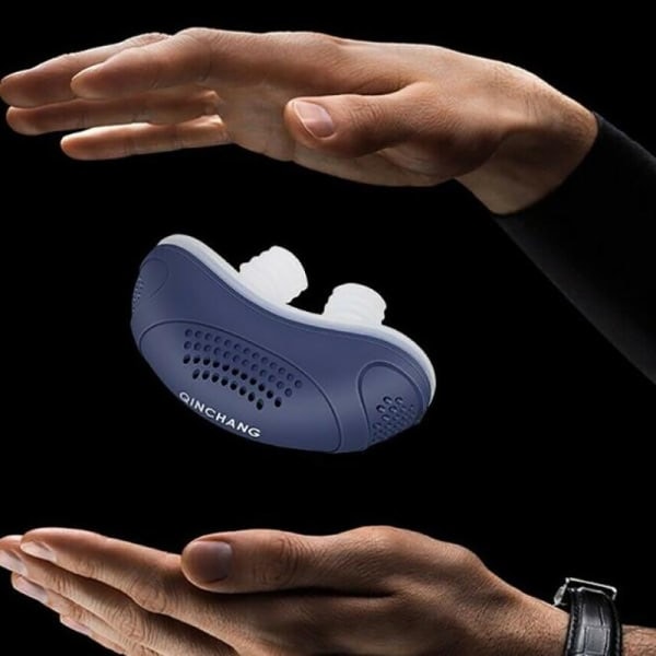 Elektrisk Anti Snore Næsestop Åndedrætshjælpemiddel Hjælpemiddel Reliev Blå