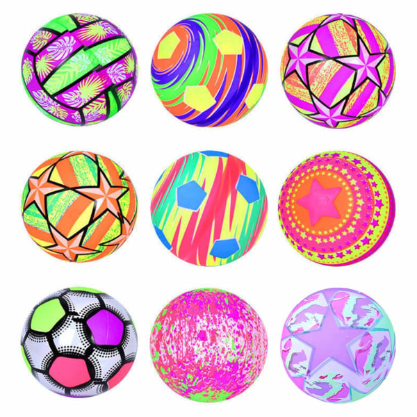 9'' Opblåsbar LED-bolle Blinkende Kick Ball Leksak Sportsspel Party Favor Bouncy Ball for barn Föräldrar Udekväll for Pl szq