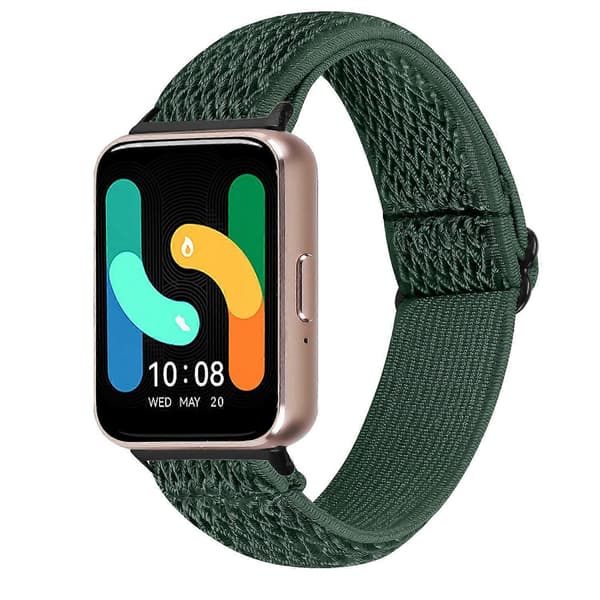 Vævet Armbånd i Elastisk Materiale til Samsung Galaxy Fit3 SM-R390, Sort Kobling Style H