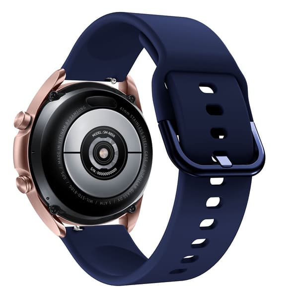 Silikonarmband för Smartwatch (20 mm) - Mörkblå 15
