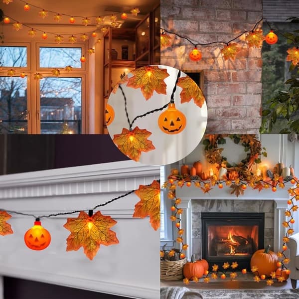 Halloween Gresskarlys – 3m 20 LED, 2 Lysmoduser, Perfekt for Halloween & Festdekorasjon_TF_TF Style 3