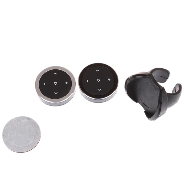 1 set trådlös Bluetooth Media Rattfj?rrkontroll Mp Black C svart+fäste