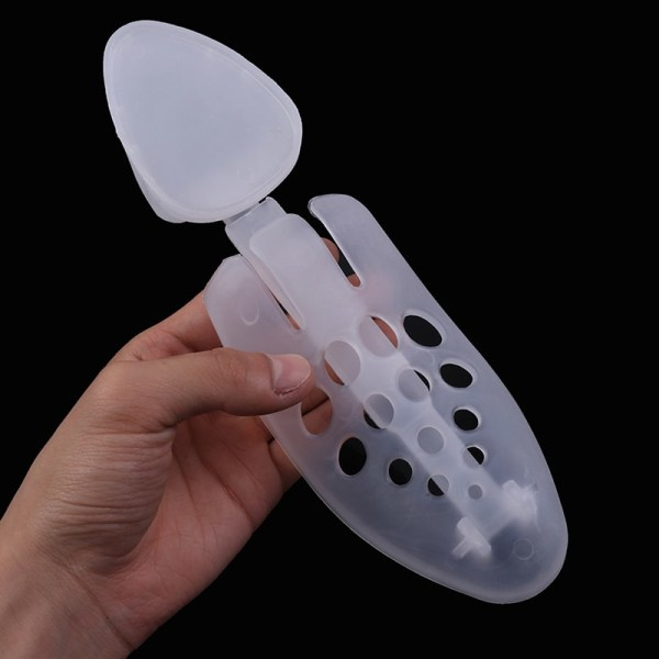 Skostrækker, forlengende sko i plasttre-stativ