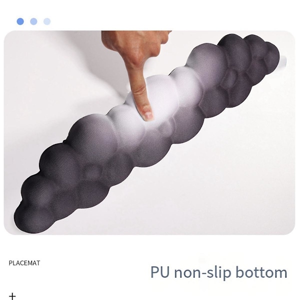 Molnformat tangentbord handledsstödskudde, handledsstöd för mus i läder, ergonomiskt för bärbar dator, kontor, mus