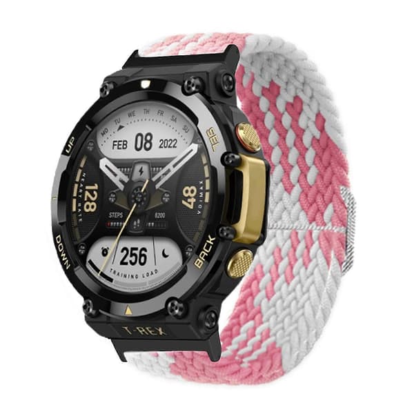 Vævet nylon armbåndsrem til Amazfit til T Rex 2 urrem hurtigudløsning håndled_tfrf