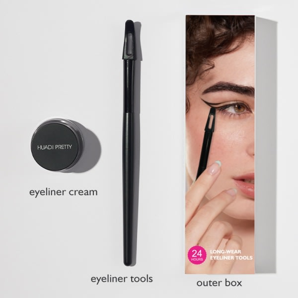 CDQ Eyeliner Gel No-Skip Eyeliner Silikon Guide Tool Eyeliner Brush Blå endast borste
