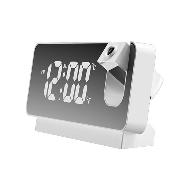 Speil klokke LED display projeksjon vekkerklokke