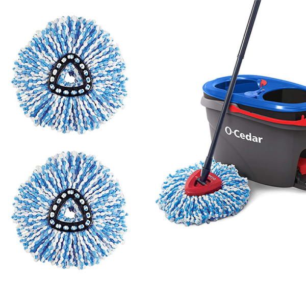 CDQ 2 st Kompatibel med O-Cedar EasyWring RinseClean Spin Mop Replacement Head Triangular Mop