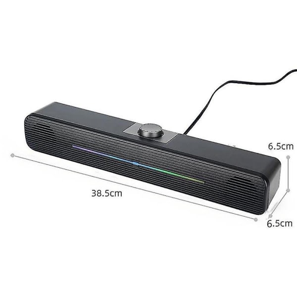 Stationær datamaskin USB trådbunden Ljusemitterende Subwoofer-högtalare