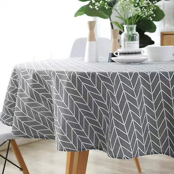 59 tommer rund dug i polyester bomuld gray