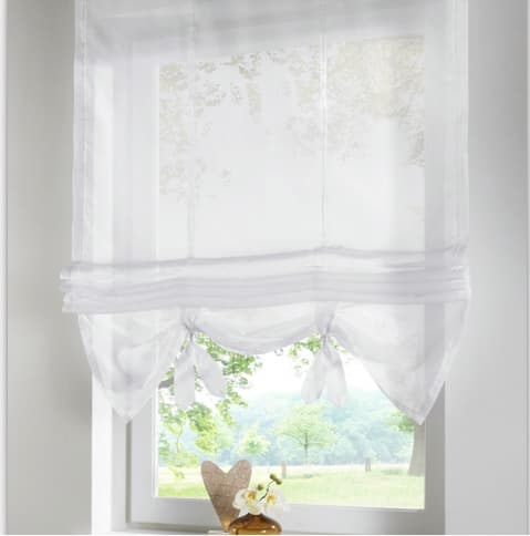 Vit, BxH 140 x 155 cm 1-delad rullgardin med öljetter, gardiner-XF5-_tfrf