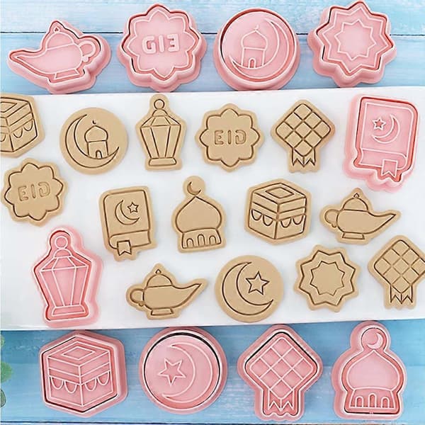 Plast DIY Kakformar Söta Bakformar Eid Ramadan Serie Formad_tfrf