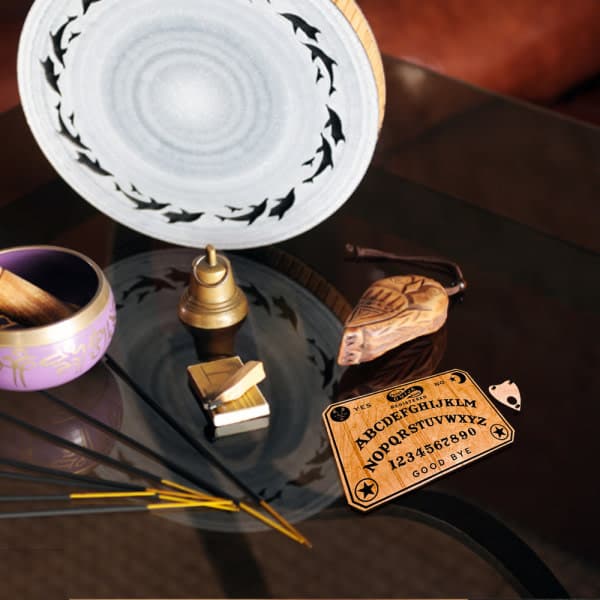 Håndlavet Ouija-bræt i træ Hjælpemiddel til rolig kommunikation Velegnet til familiemøder standard