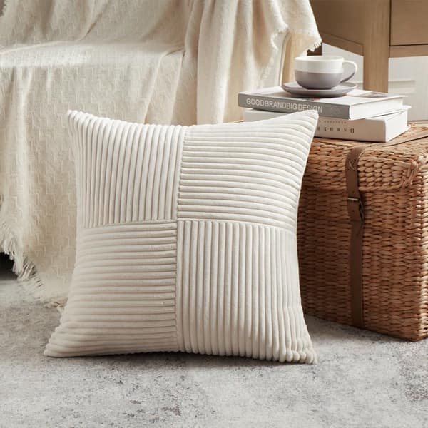 Stykker - Pudebetræk - 45x45 cm, til sofaer, senge og divaner - rustik efterårsdekoration - blød fløjlsstruktur