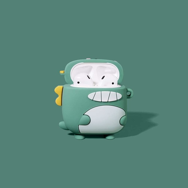 Kompatibel med Airpods-etui, silikone 3D sød dyr dinosaur sjov tegneseriefigur Airpod-cover, Kawaii sjov mode cool design