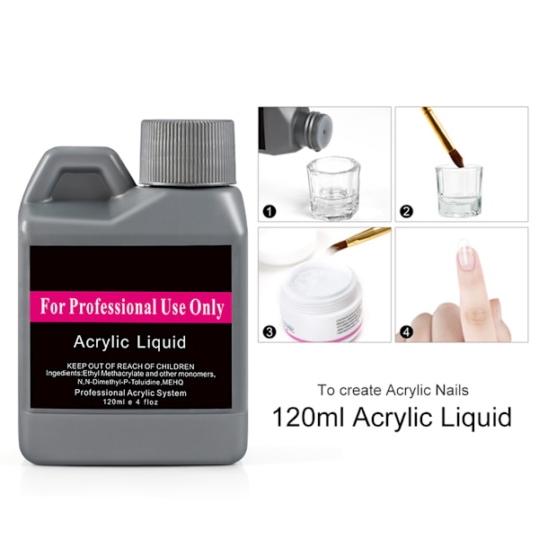 Komplett Akryl Neglesett med Manikyr Tilbehør, Portabel Neglefilmaskin for DIY Neglekunst 0.7