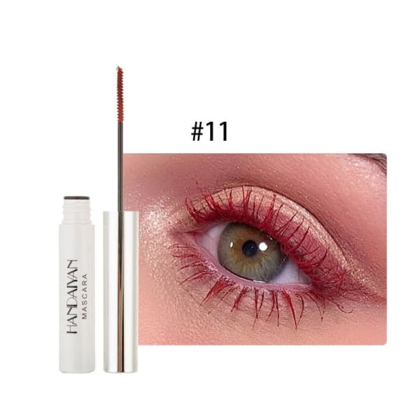 Färgglad Mascara Vattentät Fin borste 11#
