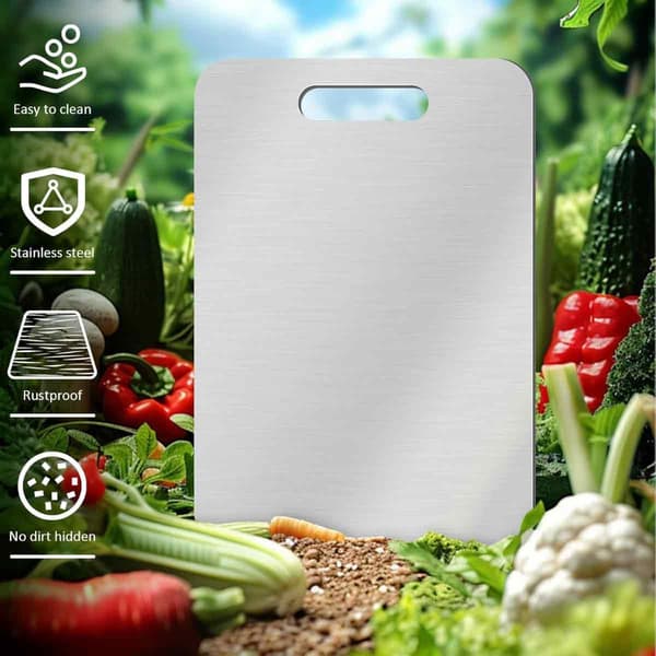 Stainless Steel Cutting Board - Double-Sided Thickened - Advanced Hygiene, High Quality, Antibacterial - 46*30*0.1 cm