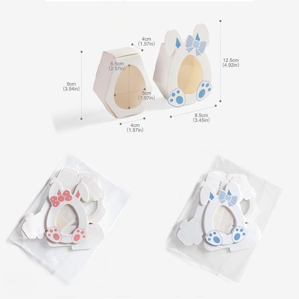 Easter Candy Packaging - Rabbit Series - Transparent Window - Two Colors - Festive Packaging
