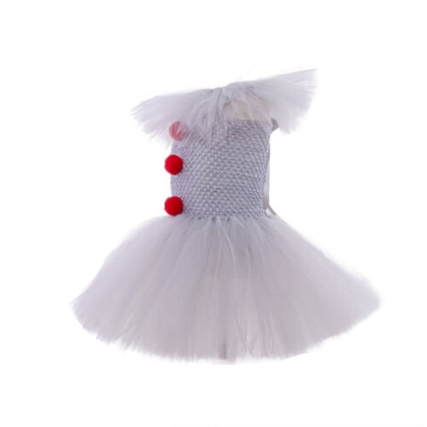 Pennywise Halloween-kostyme for jenter, skummel karneval, stilig, barn 12M SQBB