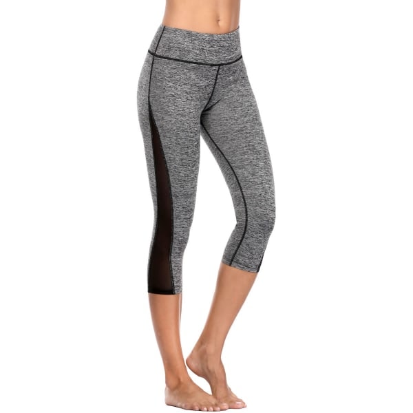 Capri-leggings med hög midja för kvinnor - Mjuk smal magkontroll zdq