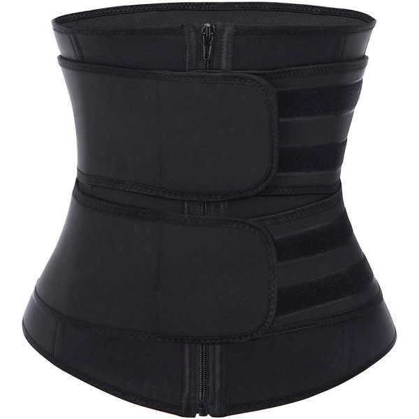 Kvinnor Waist Trainer Neopren Dragkedja Dubbelbälte Workout zdq