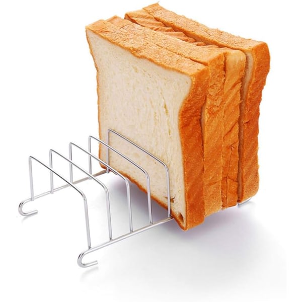 CDQ 2st Toast Rack Brödhållare Rostfritt stål Hållare Fritös Tillbehör