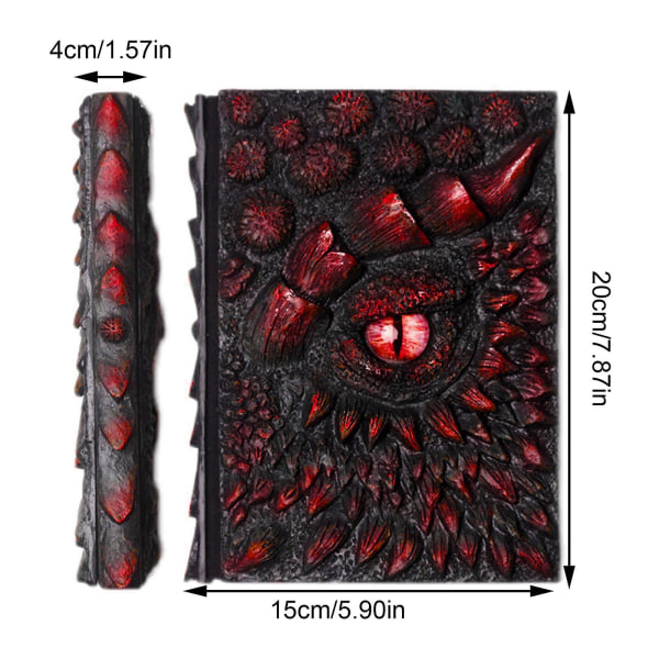 3d Dragon Cover Notebook Handgjord Magic Resin Hand Account Book 3d Dragon Relief Diary Book A5 Storlek CDQ
