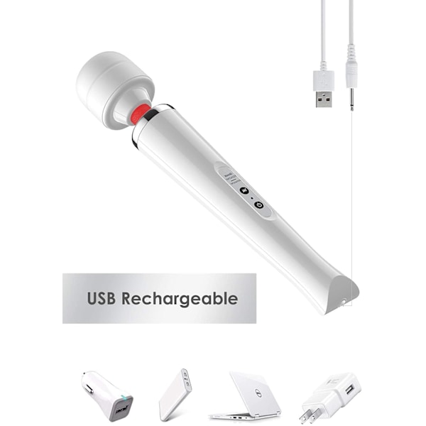 Sladdlös Elektrisk Massageapparat - 10 Vibrationer, Laddningsbar, Djupvävnad