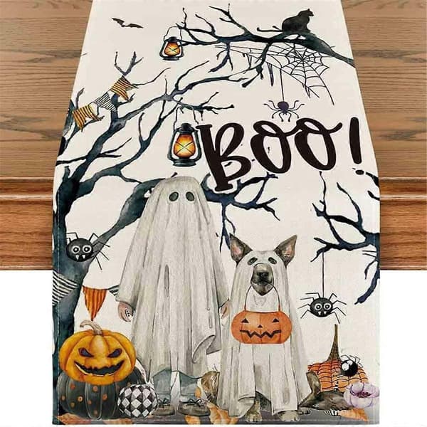Pastoral Halloween Dug Pumpe Spøgelse Sort til Halloween_tfrf
