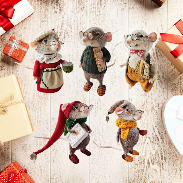 Filtet Mus-Kit Håndlaget Filtet Mus Jul Filtet Mus B fulfillment