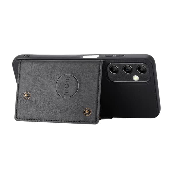 Samsung A15 5G, PU lædercover, pung, sort