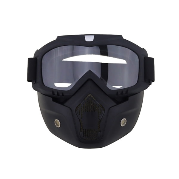 CDQ Paintball-maske mot tåke, luftpistoldeksel og beskyttelsesglass er vertikal svart ramme klar