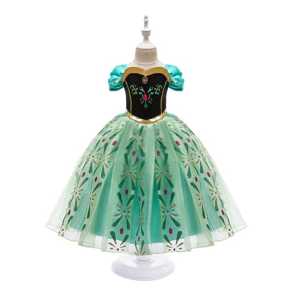 Anna prinsessekjole + tiara/flette/stav - Perfekt 110cl