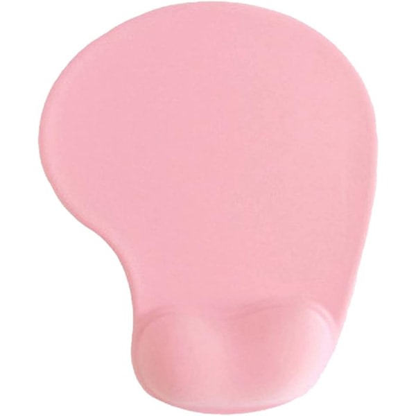 Kontor musematte med gel håndledsstøtte - Ergonomisk spillmusematte håndledsstøtte - Design spillmatte gummibase for bærbar PC (01Pink)