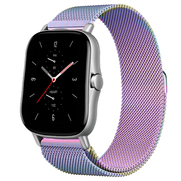 Magnetisk rem för Amazfit GTS/4/2/2e/GTS2 Mini/3/GTR 4/3/2/47mm 20mm 22mm metallnät Smartwatch Mesh Amazfit Bip 5-rem Färgglad 20mm