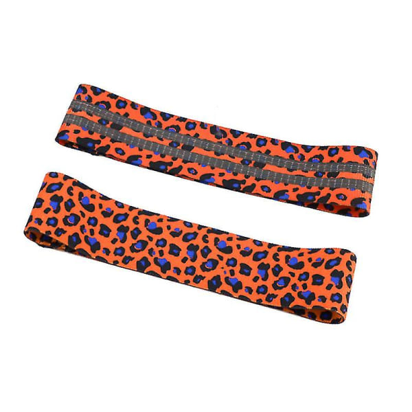 Träningsmotståndsbälte Styrketräning Stretchbälte Elastiskt band Träningsrem för hemmagym (1st, leopard orange) zdq