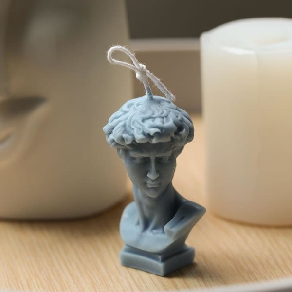 Ljusformar ljus stearinljus DIY gjutformar i silikonform LZ22069 Trumpetporträtt av David