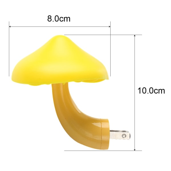 LED Nattlampa Svamp Vägguttag Lampa Varmvitt Ljus