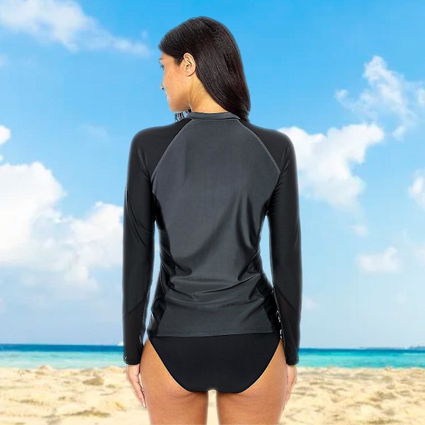 Naisten UV-suojaava pitkähihainen Rash Guard - Uimapukutoppi XL