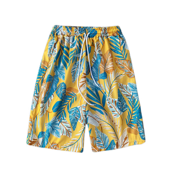 Flower Flat Front Casual Aloha Hawaiian Shorts-007 för män zdq