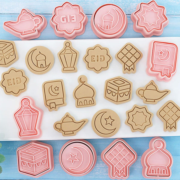 10st Form Cookie Stämpel Press Fondant Sockerhantverk Enfärgad En storlek