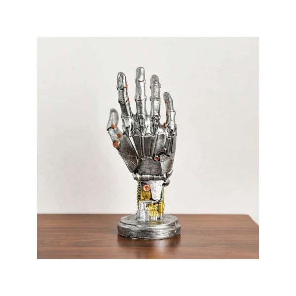 1 stk Cyberpunk 3D-printet spilcontrollerstativ - Multifunktionel skrivebordsorganisator til spilcontrollere og telefoner Robotarm One Size 1PC Sølv Robotic Arm One Size 1PC Silver