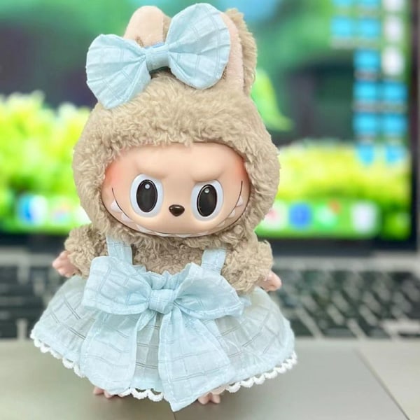 17cm Söta Mini Plyschdockkläder Outfit Tillbehör För Korea Kpop Exo Labubu Idol Dockor Tröja Hoodie Kläder DIY Barn Present 11 fit 17cm Labubu Doll