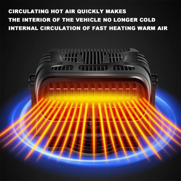 SQBB Afugter 12V Universal Parkeringsovn Afugter Varmeblæser
