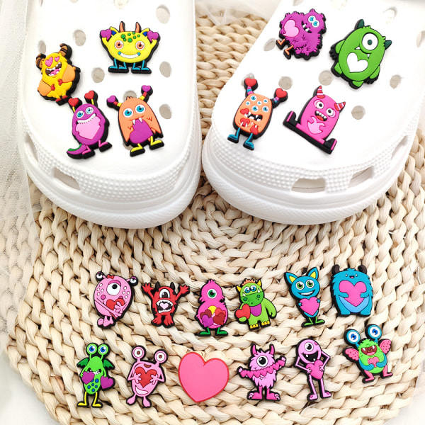 20 stycken Skotillbehör, gummiskospännen, PVC- printed sko