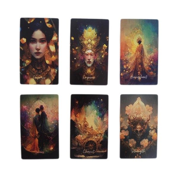 12*7cm Månen Univers Tarotkort Familiefest Brætspil Div one size one size