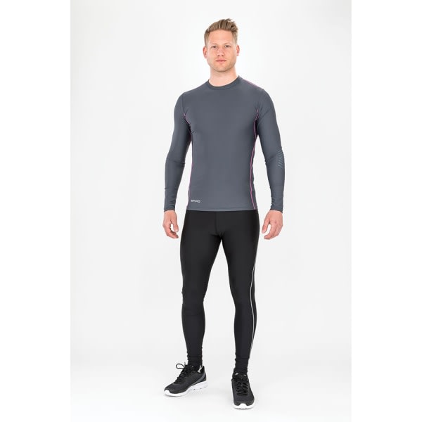 Spiro Miesten Bodyfit Sports Performance Base Layer Leggingsit XS-S Musta XS-S zdq