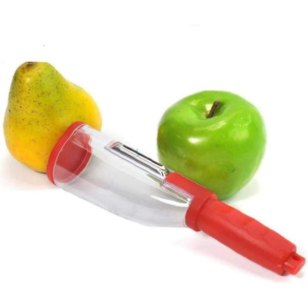 1 st Potatisgrönsaksskalare med stativ Skallåda Äpplefrukt grönsaksskalare,röd